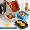 thumbnail image 1 of thinsony Fryer Tray Bake Plate Baking Supplies Heating-resistance Compact Size Smooth Surface Washable Multicolored Kitchen Gadget Gray, 1 of 9