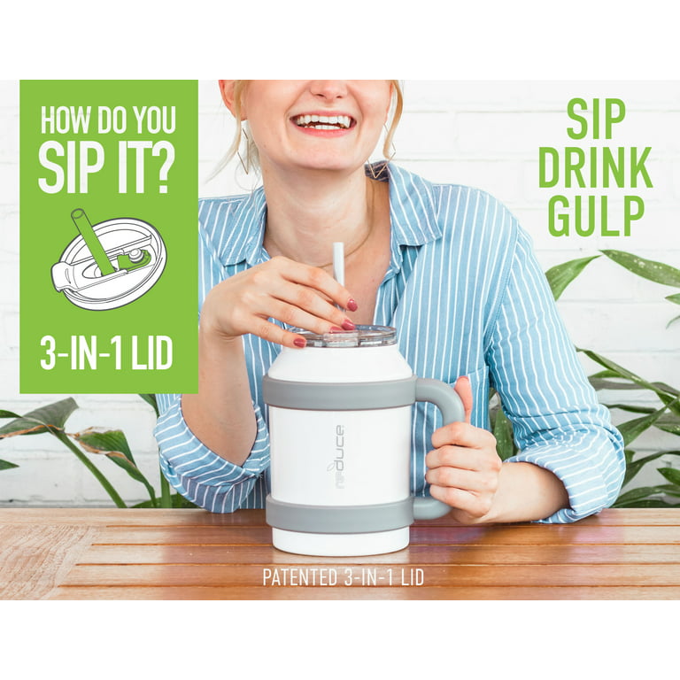 REDUCE ] Awesome drinking mugs for Hot or Cold. SIP - GULP - DRINK . Dish  washer safe 