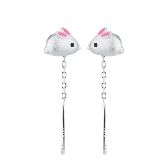 Small Rabbit Tassel Ear Line Contracted Fashion And Personality Sweet Earrings Girl Earrings For Women Dangle Pearl Earrings Acrylic Heart Earrings Chain Earring Heart Statement Earrings Post Earrings