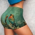 thumbnail image 4 of Sikiie Retro Birds Workout Shorts Women Scrunch Butt Gym Shorts Seamless High Waist Tummy Control Yoga Biker Athletic Shorts-Large, 4 of 8