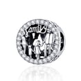 thumbnail image 1 of Pulsera de plata de ley S925 con colgante de familia Charm y circonita, 1 of 8