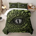thumbnail image 2 of Homewish Dragon Eye Quilt Full,Black Green Full Bedspread Sets,3pcs, 2 of 7