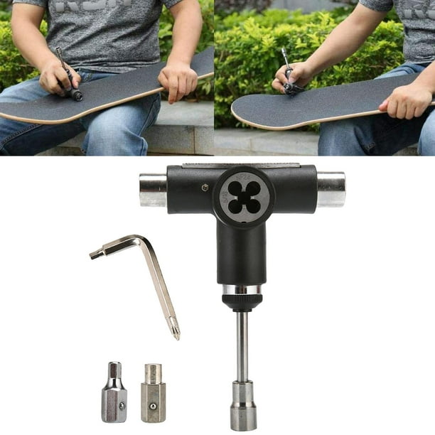 Skate de accesorios de monopatín portátil multifunción Macarena Llave para monopatín Negro