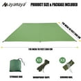 thumbnail image 2 of Waterproof Hammock Rian Fly, AYAMAYA Outdoor 10*10 Feet Hammock Tarp, Lightweight 210T Polyester Anti-UV Tent Cover Rainfly for Camping Backpacking Hiking,Canopy(Green), 2 of 7