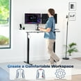 thumbnail image 3 of VIVO Electric 60” x 30” Stand Up Desk Workstation, White Table Top, Black Frame, 3 of 8