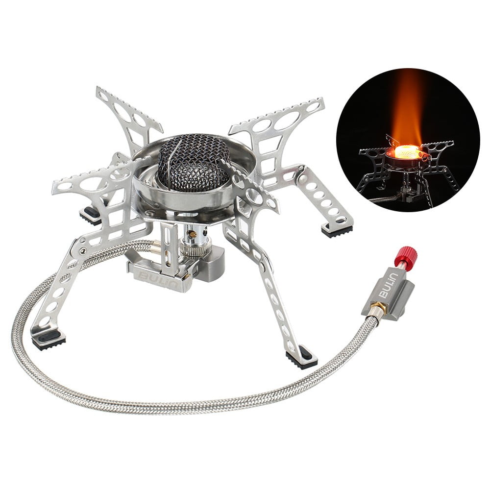 Topcobe Outdoor Camping Windproof Stove,Ultralight Pocket Gas Powered
