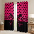 thumbnail image 2 of Manfei 3D Cartoon Bowknot Print Blackout Curtains Set of 2 (38x54 Each),Romantic Heart Pattern Living Room Curtains, 2 of 6