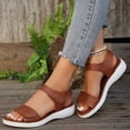 thumbnail image 6 of Summer Women's Comfortable Walking Sports Slides Sandals Casual Lightweight Non Slip Shoes Breathable Soft Wedges Open Toe Orthopedic Arch Support Ankle Strap Beach Sandals, 6 of 9