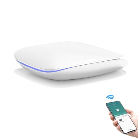 BIMZUC Tuya Zigbee BT Gateway Hub Intelligent Household Automation for Smart Devices Smartphone APP Remote Control Compatible with Voice Assistants, White (3.9 inches / 10 cm)
