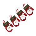 thumbnail image 3 of 4 piezas de guantes navideños, cortador y tenedores, bolsa para cubiertos, bolsas de regalo de dulces, decoración navideña (Santa Claus), 3 of 8