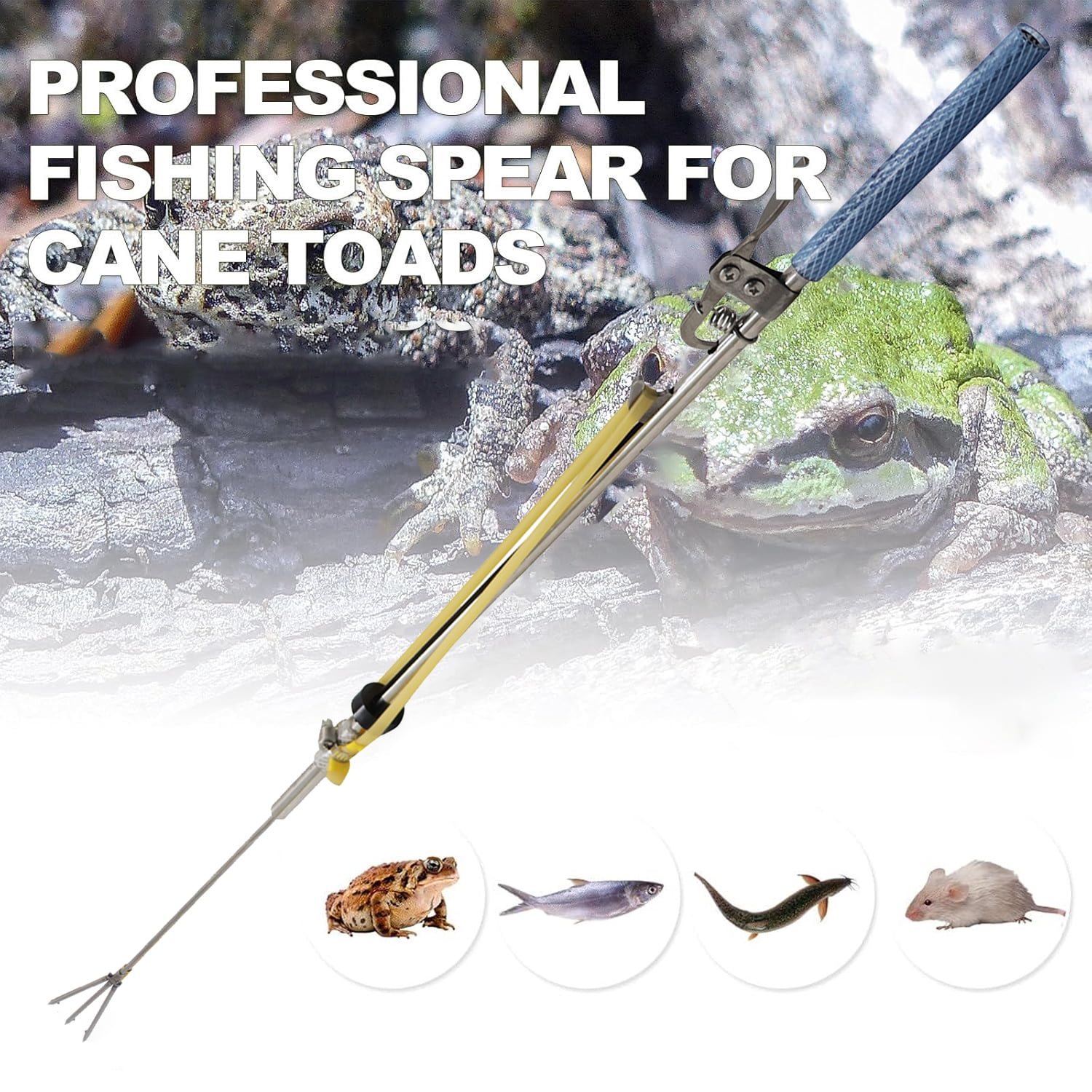 Clianle Multi Functional Stainless Steel Telescopic Spear Hook Fishing Fork