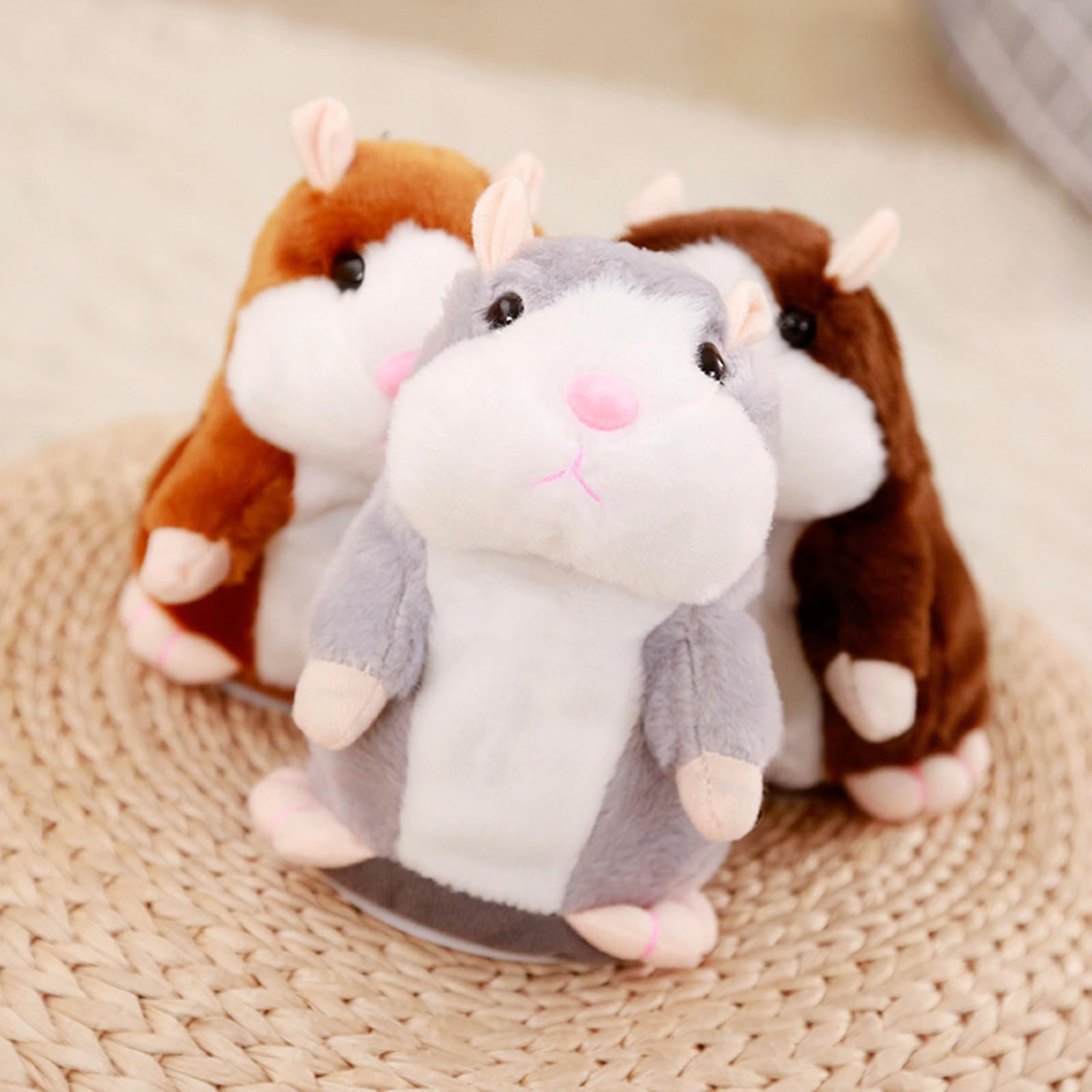 LeeQinersw 2 Pack Talking Hamsters That Repeat What You Say Electronic Plush Toy for Kids