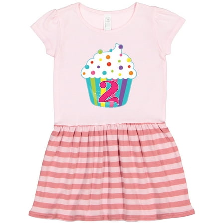 

Inktastic 2nd Birthday Cupcake Gift Toddler Girl Dress