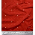 thumbnail image 1 of Soimoi Polyester Crepe Fabric Artistic Flower & Dots Printed Fabric 1 Yard 42 Inch Wide, 1 of 3
