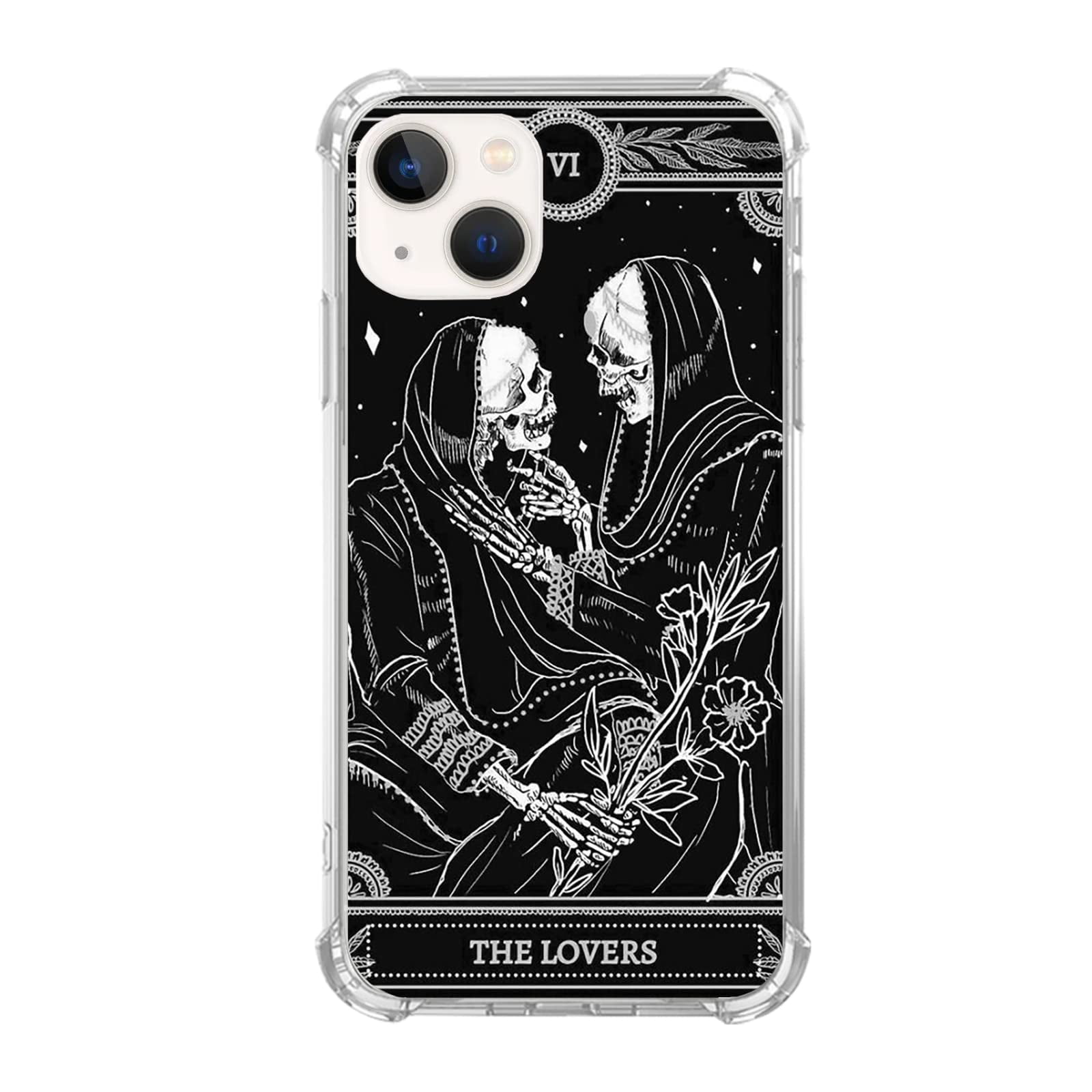 Lovers Tarot Card Case Compatible with iPhone 14 Plus,Aesthetic
