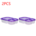 thumbnail image 1 of 1-4pcs PP Microwave Lunch Box Reusable Dinnerware Food Storage Container School Office Portable Bento Box Lunch Case Purple 2PCS, 1 of 6