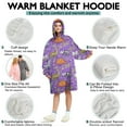 thumbnail image 5 of Wearable Oversized Blanket,Halloween Dinosaur Themed Pattern Wearable Blanket Hoodie for Adults,Cozy Hooded Blankets with Super Pockets,Super Warm Fuzzy Pullover for Women & Men, 5 of 6