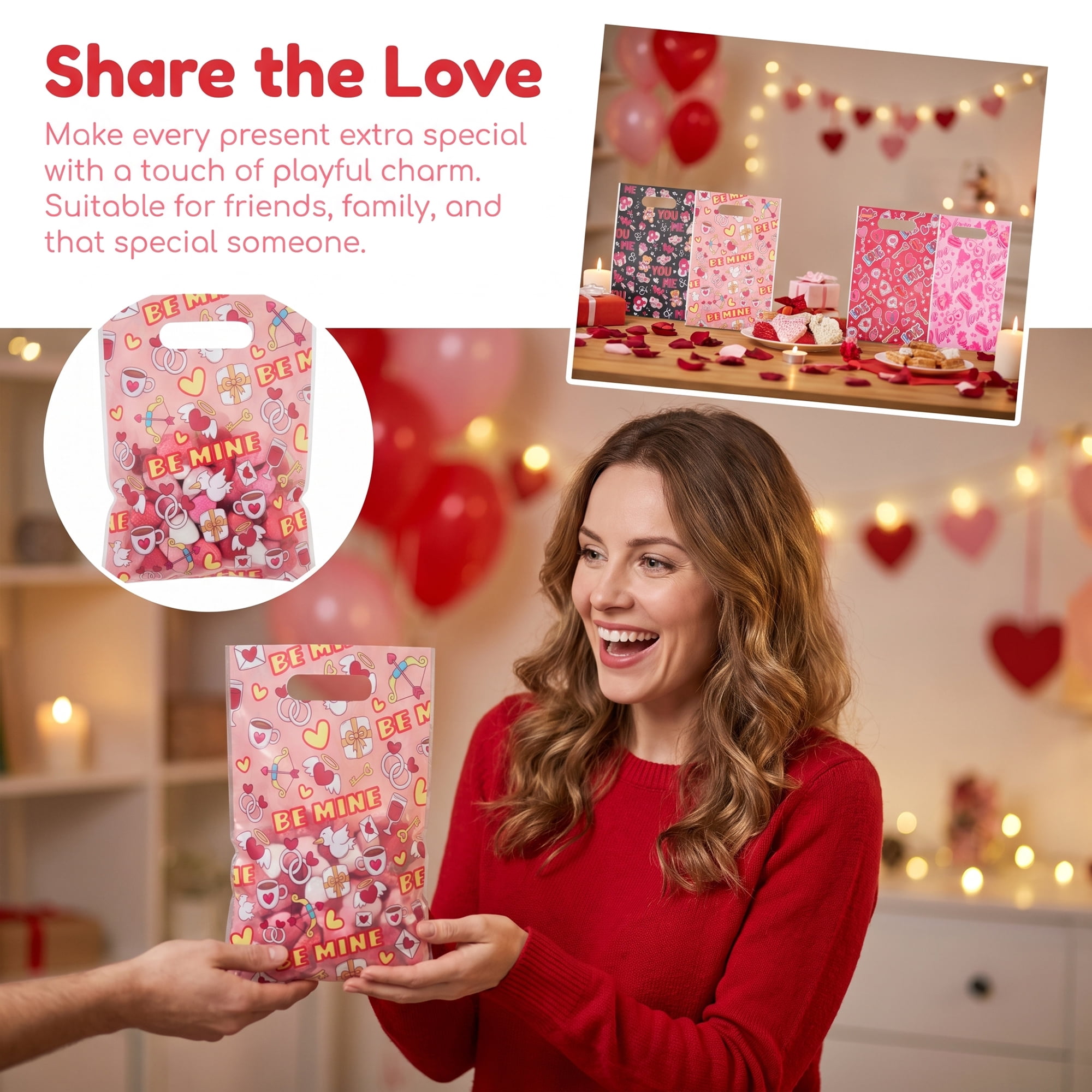 Unique Bargains Cartoon Gift Bags with Handles for Celebrations Multicolor 6.7" x 9.8"