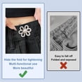 thumbnail image 7 of 8 Sets Pant Waist Tightener Topboutique Flower Jeans Button Pins Adjustable Waist Buckle No Sew Pants Clips Decorative Waist Buckles for Loose Jeans, Pants, Skirts, Sleeves, 4 Colors, 7 of 7