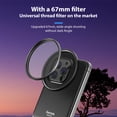 thumbnail image 4 of 6.7 Inch Magnetic Phone Filter Mount Phone Filter Holder with 67mm CPL + ND2-400 + 1/2 Black Diffusion Filters Replacement for iPhone 15 Pro Max/ iPhone 15 Plus/ iPhone 14 Pro Max/ iPhone 14 Plus/, 4 of 9