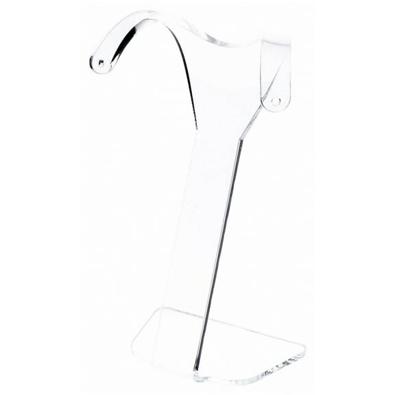 Plymor Clear Acrylic Divided Pair Hanging Earring Display Stand, 3.125" W x 1.75" D x 4.75" H (2 Pack)