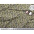 thumbnail image 3 of Soimoi Moss Georgette Fabric Greek Key Geometric Printed Craft Fabric by The Yard 42 Inch Wide, 3 of 3