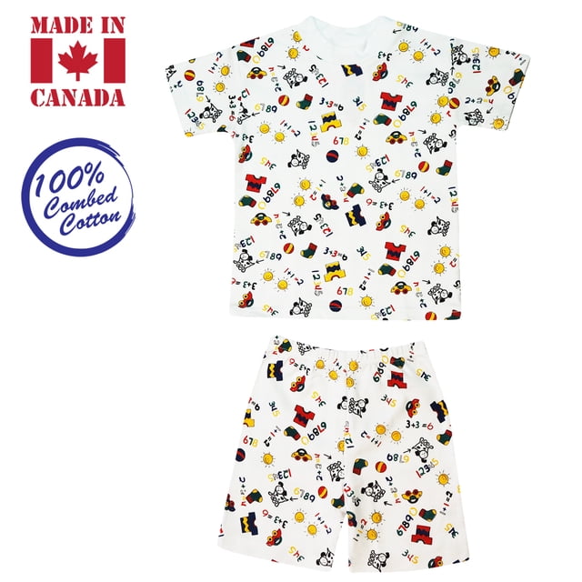 Exian Vals Ensemble T-Shirt 2 Pcs & Shorts Élastiques pour Enfants, 2 Ans, Jouets