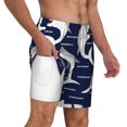 thumbnail image 3 of Picia Angry Shark pattern Mens Swim Trunks with Compression Liner Stretch Beach Shorts Quick Dry with Zipper Pockets No-Chafing Board Shorts-Medium, 3 of 9