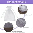 thumbnail image 7 of Tripumer 200 Pcs Sheer Organza Bags Jewelry Pouches Bag 4 x 6 inch Drawstring Pouch for Festival Gift Candy Fruit Protection White, 7 of 7