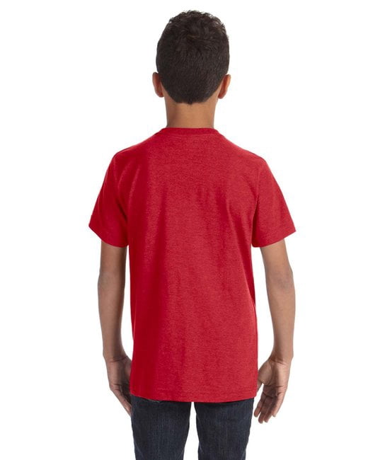 Aquaguard Boys 3-Pack T-Shirt Crew Neck Short Sleeve 100% Cotton Tee, Size: 4-14 - Small Vintage Red