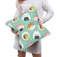 thumbnail image 6 of Bingfone Kawaii Sushi Linen Throw Pillow Covers Cushion Case Pocket Button Vintage Farmhouse Pillowcase for Sofa Couch Bed 16"x16", 6 of 9
