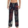 thumbnail image 2 of Picia Thanksgiving Mens Soft Woven Cotton Elastic Waistband Sleep Pajama Pant Lounge Sleep Pant With Pockets And Drawstring-XX-Large, 2 of 9