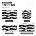 thumbnail image 4 of POBUDS Switch Skin | Sticker Wrap Vinyl Decal | Set Compatible with Nintendo Switch ( Switch Lite, Bold Wavy Grunge Lines), 4 of 5