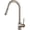 Brushed, variant on kitchen faucet black with pull down sprayer, Modern Single Handle for kitchen sink, faucet pull out 2 modes swivel nozzle, brass-chrome