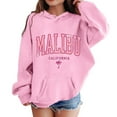 thumbnail image 5 of Girls Hoodies Kids City Name Letter Print Pink Hooded Casual Long Sleeve Sweatshirts Jackets Winter Clothes Toddler Boy Clothes 5-6 Years, 5 of 5