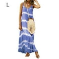 thumbnail image 3 of Vestido largo con cuello en V Ropa de verano Vestido suelto sin mangas a rayas, Morado, L tholdsy AP001806-13, 3 of 7