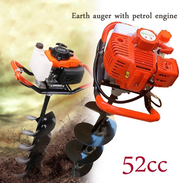 ECUTEE 52CC 2HP Post Hole Digger 2 Stroke Gas Powered Earth Auger Power