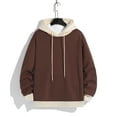 thumbnail image 7 of TOWED22 Hoodies for Men Lightweight Oversized Pullover Sweatshirts Fall Loose Fit Casual Hooded with Pocket(Coffee,S), 7 of 7