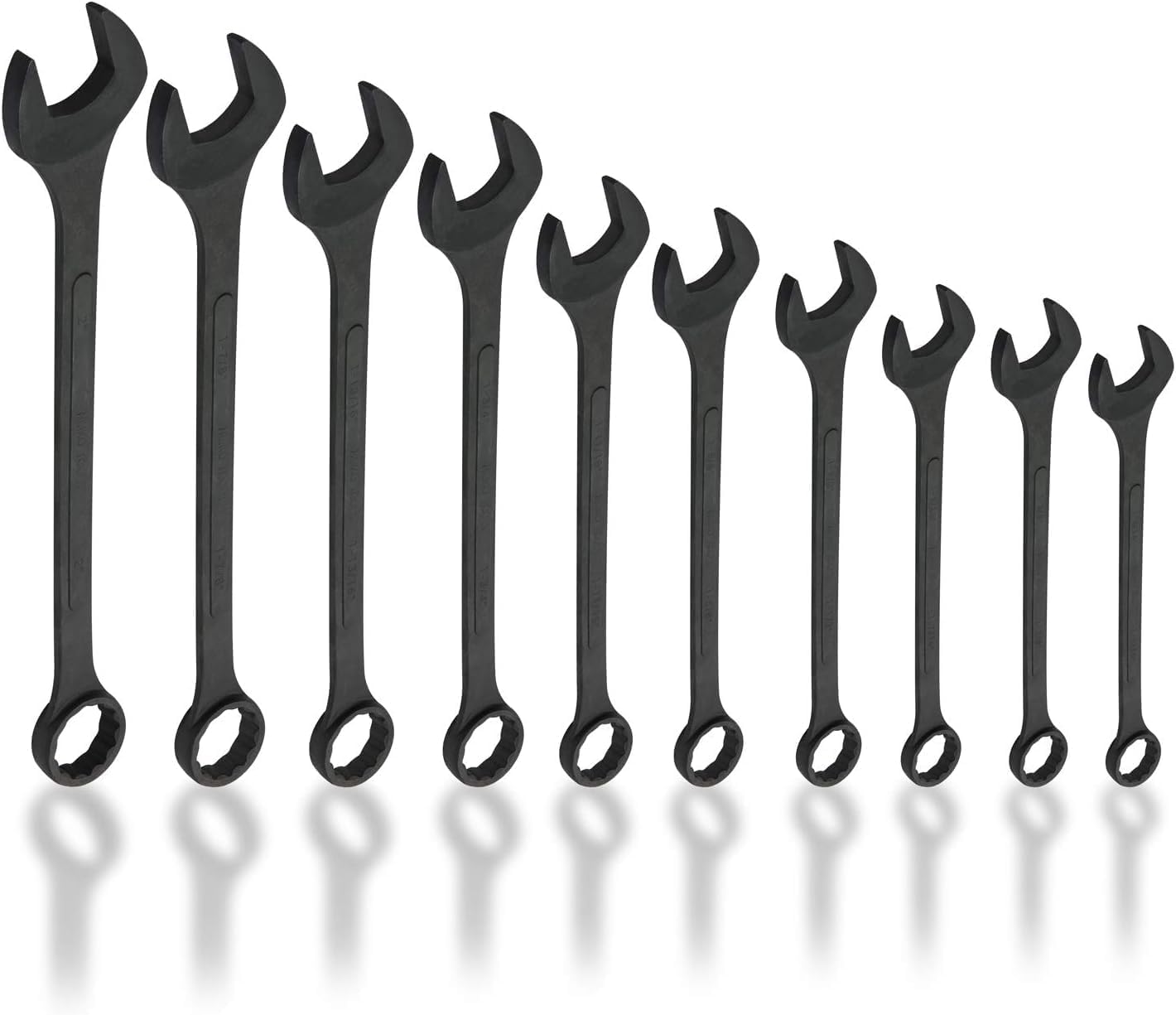 14-Piece SAE Combination Angle Wrench Set – 3/8" To 1" – Chrome Vanadium Steel – Valley WR14AFS1