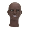 thumbnail image 2 of MERIGLARE Bald Mannequin Head Cosmetology Display for Display Hat Making Salon Black Skin, 2 of 9