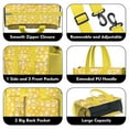 thumbnail image 3 of Teacher Tote Bag,Yellow Dog Paw Footprint Teacher Utility Tote Bag,Large Work Tote Bags for Women with Multiple Pockets,Top Zipper Closure,13.8x10.6x6.7 Inch, 3 of 5