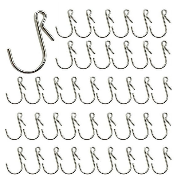 100 * outdoor Christmas Lights Hang Hooks-Silver