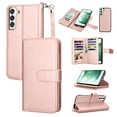 thumbnail image 1 of TakFox For Samsung Galaxy S22 /S22 Plus Wallet Case,[9 Card Slots] PU Leather ID Credit Holder Folio Flip [Detachable] Kickstand Magnetic Phone Cover,Rose Gold, 1 of 7
