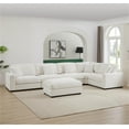 thumbnail image 4 of Chenille Reversible Modular 6 Piece Corner Sectional Couch with Ottoman for Comfortable and Versatile Living Room, Family Room, Home Theater, Living Spaces, 4 of 7