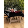 thumbnail image 3 of Outdoor Tablecloth with Umbrella Hole for Patio/Picnic/Party/Camping, Buffalo Plaid Paw Waterproof Table Cloth Rectangle Table Cover Washable, Cute Cats Pets Pawprints Black (60"x 120"), 3 of 8