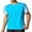 Blue Wavy, variant on Charmo Mens Short Sleeve Gradient Swim Shirts Quick Dry UPF 50+ Sun Protection Rash Guards Running Hiking Swimming Tops