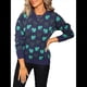 thumbnail image 2 of Suéter para Mujer, , con Estampado de Trébol Irlandés de la Suerte, para el Día de San Patricio Sudadera con Capucha Azul Profundo M, 2 of 10