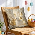 thumbnail image 3 of Djunllk Pillow Covers 18x18, Spring & Easter Cozy & Breathable Holiday Home Farmhouses Decorative Pillowcases, 3 of 6
