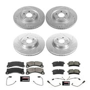 Power Stop Front and Rear Ceramic Brake Pad and Drilled and Slotted Rotor Kit K8791