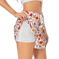 thumbnail image 3 of Lsque Hello Autumn Maple Leaf Printed Women's Running Shorts with Liner Pockets,Elastic Quick Dry Workout Athletic Gym Yoga Shorts,Womens High Waist Shorts-XX-Large, 3 of 9